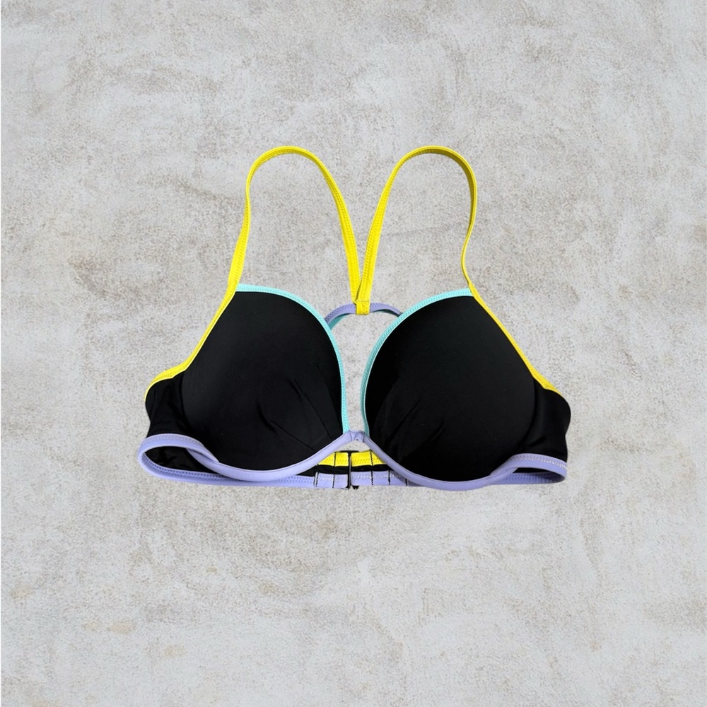 Victoria's Secret Black and Yellow Swim Bra